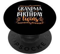 EPKH-Grand-Mère Des Jumeaux De L'anniversaire Jumelles Célébrer PopSockets PopGrip Interchangeable