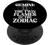 EPKH-Les flammes jumelles du zodiaque Gémeaux PopSockets PopGrip Interchangeable