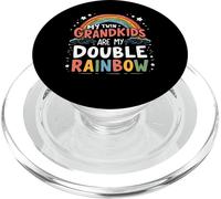 EPKH-Mes petits-enfants jumeaux sont ma grand-mère jumelle double arc-en-ciel PopSockets PopGrip pour MagSafe