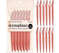 Epkh-Outil De Dermaplaning \U2013 Rasoir Visage Pour Femme,Rasoir À Sourcils Et Rasoirs Pour Le Visage Pour Femme,Rasoir Dermaplane Pour Le Visage Pour Femme, 12 Pièces (Orange Nouveau)