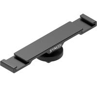 EPKH-SM5 Dual Cold Shoe Mount Adaptateur Double Support de Montage pour Griffe, Barre d'Extension en Alliage pour Appareil Photo Canon Sony pour Microphone MOMAN C1C1X G1G2/Lampe Vidéo