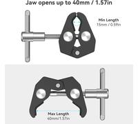 EPKH-Super Clamp pour Cameras, Lumières, Parapluies, Crochets, Verre Plat, Barres Transversales, Accessoires Photo 735