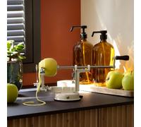 Linxor – Épluche-pomme 3 en 1, pèle/tranche/évide avec ventouse – Beige