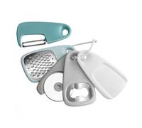 Éplucheur 5 en 1 - Universel - Gris, Blanc, Bleu - ABS - Compatible lave-vaisselle - Design contemporain