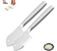 Éplucheur à julienne multifonction en acier inoxydable, lame à julienne de précision, outil de râpage rapide et facile à utiliser, poignée confortable et trou de suspension, pour carottes (2pcs)