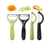 Éplucheur à légumes - Économique - Lot de 4 - Ergonomique - Acier inoxydable - Compatible lave-vaisselle