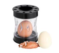 Éplucheur à Œufs Durs, Ouvre-Coquille sans Effort pour Œufs de Poulet et Caille, secouez pour éplucher instantanément ，Noir