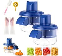Éplucheur automatique de fruits - Éplucheur électrique pour raisins et tomates | Rechargeable, technologie de capteur intelligent pour tomates cerises/raisins (couleur : 2 pièces)