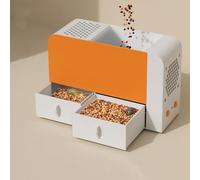 Éplucheur automatique de graines d'oiseaux, design à double tiroir avec 5 ventilateurs de réglage de la vitesse du vent pour un traitement efficace des grains, idéal pour le millet et les grains