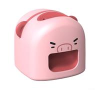 Éplucheur automatique de tournesol électrique avec système d'épluchage rapide à quatre trous, design de dessin animé en plastique ABS, sans danger pour les enfants (cochons)