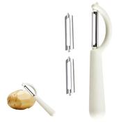 Éplucheur avec 2 lames de rechange - Éplucheur de légumes et de pommes de terre en acier inoxydable, compatible avec Tupper, Fackelmann, Fiskars, Westmark - Éplucheur de carottes, éplucheur de fruits