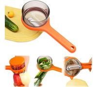 Éplucheur avec récipient épluche de légumes à lame double face avec boîte de rangement en boîte à légumes multitifonctionnels de pommes de terre de pomme de terre épluche lisses en douceur (vert)