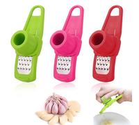 Éplucheur d'ail, 3 pièces de râpe à gingembre, moulin à ail efficace, coupe-ail confortable, mini râpe pour râper finement l'ail, gingembre, noix pour faire de la pâte d'ail