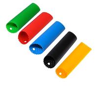 Éplucheur d'ail en Silicone, 5 pièce Rouleau de Dissolvant de Peau Rouleau d'ail Tube d'épluchage Presse-ail Professionnel Préparation Outils de Cuisine Faciles et Utiles Rouge Vert Orange Noir Bleu