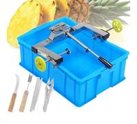 Éplucheur d'ananas avec panier et couteau à éplucher - Largeur réglable de 30 à 37 cm pour un épluchage rapide et propre