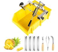 Éplucheur d'ananas et vide-anas, espacement réglable, double levier de contrôle pour un retrait rapide du noyau, outil de cuisine commercial pour restaurant et usage domestique