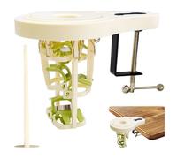 Éplucheur d'asperges, couteau éplucheur spécial, couteau éplucheur spécial pour asperges, avec 6 lames de précision, clip spiral et pilon, éplucheur d'asperges manuel non électrique, blanc