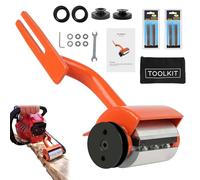 Éplucheur de bois, Outil pour écorcer les bûches avec 4 lames allongées pour les constructeurs en bois, Outil de décapage pour tronçonneuse, Rogneuse de souche, Accessoires