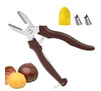 Éplucheur de châtaignes, ouvre-châtaignes à main - Kit de clip d'écrou en acier inoxydable à main - Ustensiles de cuisine avec protection à 2 doigts pour amandes, noix, châtaignes, noix