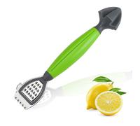 Éplucheur de citron 3 en 1, râpe et alésoir en acier inoxydable pour zesteurs d'oranges, d'agrumes et de citron vert(vert)