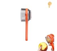 Eplucheur de cuisine 2 en 1 efficace pour fruits et légumes Design compact avec boîte de rangement intégrée Orange