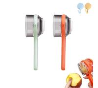 Eplucheur de cuisine 2 en 1 efficace pour fruits et légumes Design compact avec boîte de rangement intégrée (vert pâle + orange)