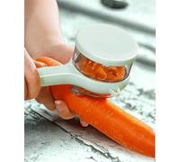 Éplucheur de légumes avec récipient de rangement | Éplucheur de fruits et légumes multifonction avec lame en acier inoxydable