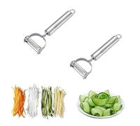 Éplucheur de légumes de Cuisine en Acier Inoxydable, Éplucheur Julienne Multifonction, éplucheur Fruits et légumes Multifonctionnel for la Maison (2pcs)