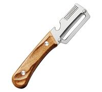Éplucheur de légumes en acier inoxydable amélioré 2026 - Coupe-fruits de cuisine avec manche en bois | Gadget multifonction lame tranchante, outil d'épluchage manuel, accessoire de cuisine ergonomique