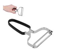 Éplucheur de légumes pour la cuisine, éplucheur à julienne en acier inoxydable, coupes-légumes, chou, carotte, éplucheur de pommes de terre pour la cuisine, le camping, 5,9 x 3,9 (Noire)