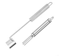 Éplucheur de maïs en acier inoxydable avec mécanisme poussoir facile à nettoyer pour enlever les grains rapidement, conçu pour la sécurité et la commodité, compact pour le rangement de la cuisine (002