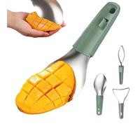 Éplucheur de mangue,Ustensiles de cuisine manuels antidérapants à lame dentelée,Outil coupe-fruits et tranche-pastèque - Pour avocats, kiwi, cantaloup, salade, cuisine maison, restaurant