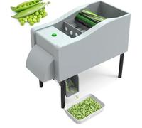 Éplucheur de pois électrique semi-automatique réglable, machine commerciale en acier inoxydable pour décortiquer efficacement les pois, les haricots et le soja