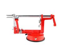 Éplucheur de Pommes, 3 en 1 Éplucheur de Fruits, 10×12×26cm Outil de Coupe en Spirale avec Lames en Acier Inoxydable, Éplucheur de Pommes, Trancheur avec Base Aspiration pour Cuisine