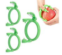 Éplucheur de pommes de terre, 3pcs Éplucheurs de Fruits Vert avec Lame Réglable, pour la cuisine Manuel pour Pommes/Poires, 31,3x21,9x2,5cm, 124g, Gadget de Cuisine.