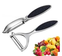 Éplucheur de pommes de terre de cuisine - Éplucheur pivotant en forme de Y en acier inoxydable pour légumes, carottes, fruits, avec poignée ergonomique antidérapante