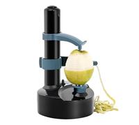 Éplucheur de pommes de terre électrique et éplucheur de fruits, automatique, mains libres, pour pommes, poires, carottes (5-10 cm), avec couteau en acier inoxydable et support réglable, ustensile de