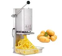 Éplucheur de pommes de terre électrique, machine à frites commerciale en acier inoxydable, épaisseur réglable de 3 à 10 mm, achèvement rapide en 5 secondes, 1 bouton pour faire des frites