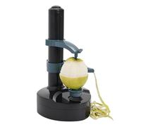Éplucheur de pommes de terre électrique - Noir - Avec fourchette réglable en hauteur et base antidérapante - Éplucheur automatique pour fruits et légumes - Diamètre : 5-10 cm