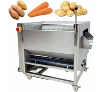 Éplucheur de pommes terre électrique en acier inoxydable 750 W avec filtre et buse à 360 °, capacité 10 12 kg, 150 kg/h, idéal for le nettoyage