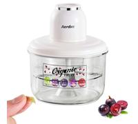 Éplucheur de raisin électrique sans fil, rechargeable USB-C avec acier inoxydable 304 Bla-de pour raisins, tomates et ail, maison, restaurants et bars à jus (blanc)