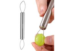Éplucheur de Raisins | Éplucheur de Peau de Raisins en Acier Inoxydable,Outil à Double Face pour Dénoyauter les Cerises et Fruits Rouges Portable pour Maison Voyage Camping Salad