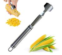 Éplucheur d'Épis de Maïs | Outil Inox Pour Égrener Le Maïs,Gadget de Préparation de Repas Poignée Ergonomique Retire-Grains pour Cuisine Cuisson Restaurant Camion-Restaurant Camping