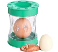 Éplucheur d'œufs à manivelle - Outil facile pour enlever rapidement les coquilles des œufs durs - Gadget de cuisine (vert)