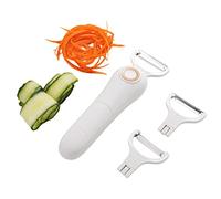 Éplucheur électrique pour fruits et légumes, en acier inoxydable, trancheuse à julienne, trancheuse 3 en 1, outil pour la cuisine, pomme, carotte, pomme de terre, concombre