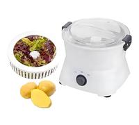 Éplucheur électrique pour pommes de terre, 85 W, petite machine à éplucher les pommes de terre, capacité de 800 g, avec panier d'égouttage, sûr, efficace et amovible, pour pommes de terre, tomates,