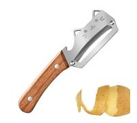Éplucheur En Acier Inoxydable | Trancheuse Râpe À Fruits - Manche en Bois avec Décapsuleur Éplucheur à Légumes et Fruits - Pour Pomme De Terre, Carotte, Chou, Ail, Préparation Maison Restaurant