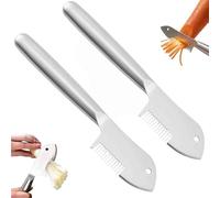 Éplucheur julienne multi-usage en acier inoxydable, trancheuse à julienne végétale, outil de déchiquetage rapide et facile, lame de julienne de précision, pour fruits, potates, carrot (2 pièces)