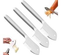 Éplucheur julienne multi-usage en acier inoxydable, trancheuse de légumes, outil de déchiquetage rapide et facile, lame de julienne de précision, pour fruits, potates, carrot (3 pièces)