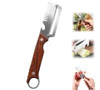 Eplucheur LéGumes Multifonction Lot - Anneau de Suspension Intégré pour un Rangement Gain de Place,Éplucheur Polyvalent en Acier Inoxydable,Outil de Cuisine pour Éplucher,Couper et Trancher (1)